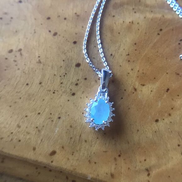 Natural Grandidierite Sterling Silver Necklace - Picture 6 of 8